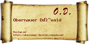 Obernauer Dévald névjegykártya